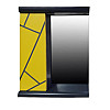 Пластиковое зеркало Chaos yellow grey 60 см