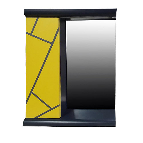Пластиковое зеркало Chaos yellow grey 60 см