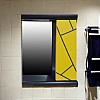 Пластиковое зеркало Chaos yellow grey 60 см