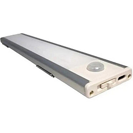 Магнітна лампа на акумуляторі з датчиком руху 80 см 8912 Silver CNV