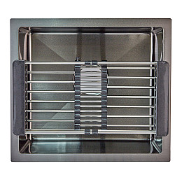 Мойка Zerix ZH4843B-215 (3.0/1.0) PVD-Black с сушилкой для посуды (ZM5555)