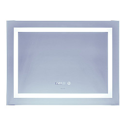 Зеркало Mixxus Warm MR02-80x60 (годинники, LED-підсвітка, антизапотівання) (MI6004)