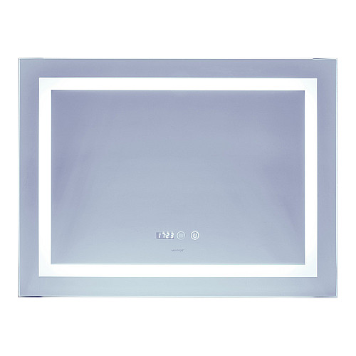 Зеркало Mixxus Warm MR02-80x60 (годинники, LED-підсвітка, антизапотівання) (MI6004)