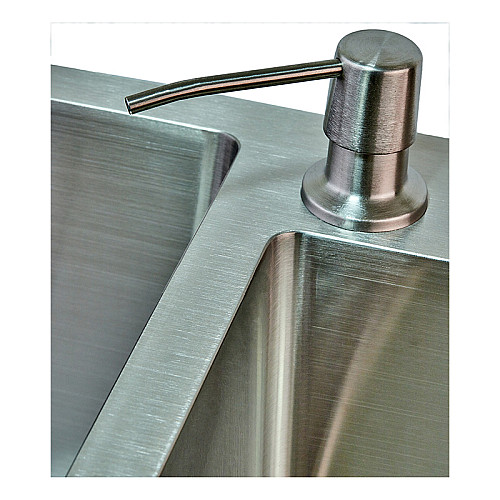 Мойка Zerix ZH7843DS-215 (3.0/1.0) Satin с диспенсером и сушилкой для посуды (ZM5570)