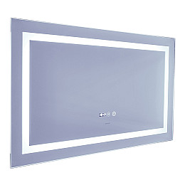 Зеркало Mixxus Warm MR02-100x60 (часы, LED-подсветка, антизапотевание) (MI6003)