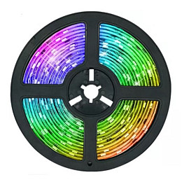 Светодиодная лента RIAS 5050 LED RGB в бухте 5м разноцветная 5V USB Bluetooth (4_00561)