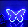 Настінний неоновий світильник нічник Angel Метелик Butterfly синій
