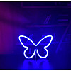 Настінний неоновий світильник нічник Angel Метелик Butterfly синій