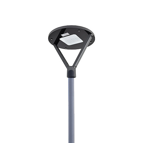 Комплект светильник светодиодный парковый Lightwell LW-GL-50FT и столб парковый серый 4 м