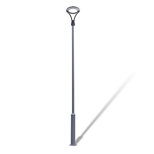 Комплект светильник светодиодный парковый Lightwell LW-GL-50T и столб парковой серый 4 м