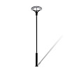 Комплект светильник светодиодный парковый Lightwell LW-GL-50S и столб парковый черный 4 м