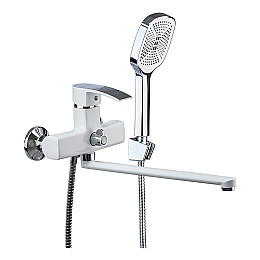 Смеситель для ванной Mixxus Magnum 006 White-Chrome (MI6202)