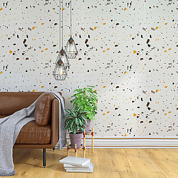 Плінтус РР самоклеючийся 3D Loft білий з золотою смужкою 2300*140*4мм (1812)