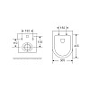 Унітаз підвісний Mixxus Premium Ellipse-0303-R 520x365x360mm система змиву Rimless (MP6463)