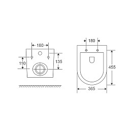 Унітаз підвісний Mixxus Premium Ellipse-0303-R 520x365x360mm система змиву Rimless (MP6463)