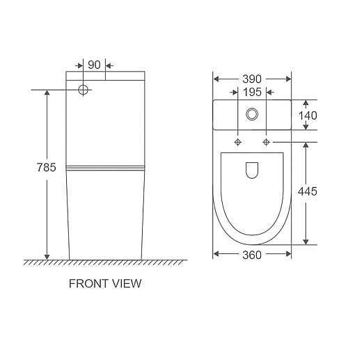 Унітаз-компакт Mixxus Premium Bevel-0402-R 670x390x880mm система змиву RIMLESS (MP6474)