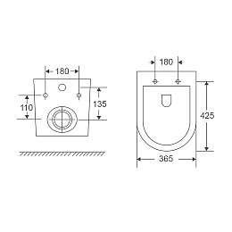 Унітаз підвісний Mixxus Premium Ellipse-0304-R 540x360x360mm система змиву Rimless (MP6466)