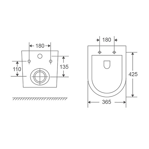 Унітаз підвісний Mixxus Premium Ellipse-0304-R 540x360x360mm система змиву Rimless (MP6466)