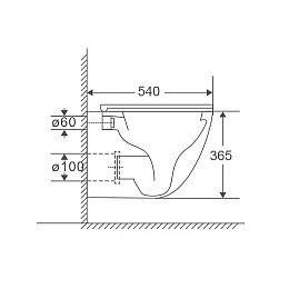 Унітаз підвісний Mixxus Premium Ellipse-0304-R 540x360x360mm система змиву Rimless (MP6466)