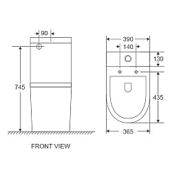 Унітаз-компакт Mixxus Premium Ellipse-0401-T1 630x390x840mm система змиву TORNADO 1.0 (MP6467)