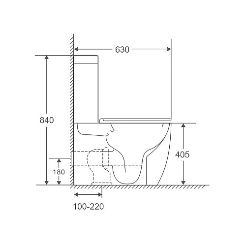 Унітаз-компакт Mixxus Premium Ellipse-0401-T1 630x390x840mm система змиву TORNADO 1.0 (MP6467)