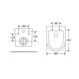 Унітаз підвісний Mixxus Premium Ellipse-0302-T3 495x360x370mm система змиву Tornado 3.0 (MP6462)