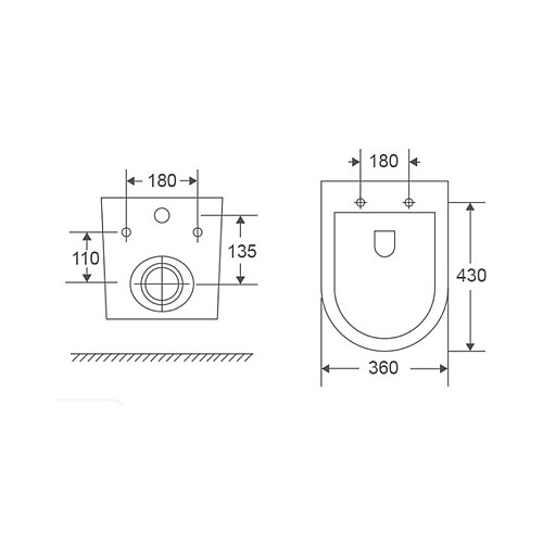 Унітаз підвісний Mixxus Premium Ellipse-0302-T3 495x360x370mm система змиву Tornado 3.0 (MP6462)