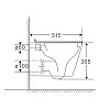 Унітаз підвісний Mixxus Premium Bevel-0301-R 515x355x365mm система змиву RIMLESS (MP6470)