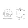 Унітаз підвісний Mixxus Premium Ellipse-0303-R Black 520x365x360mm система змиву RIMLESS (MP6464)