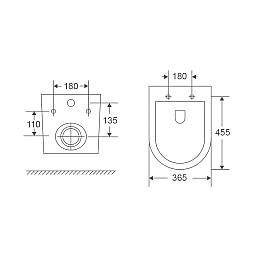 Унітаз підвісний Mixxus Premium Ellipse-0303-R Black 520x365x360mm система змиву RIMLESS (MP6464)