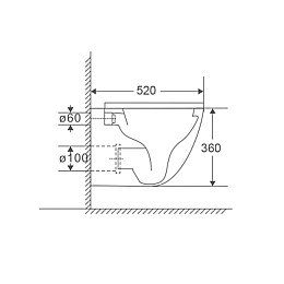Унітаз підвісний Mixxus Premium Ellipse-0303-R Black 520x365x360mm система змиву RIMLESS (MP6464)
