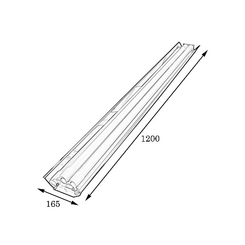 Светильник открытый под две led лампы 120см СПВ 02-1200 зеркало MSK Electric