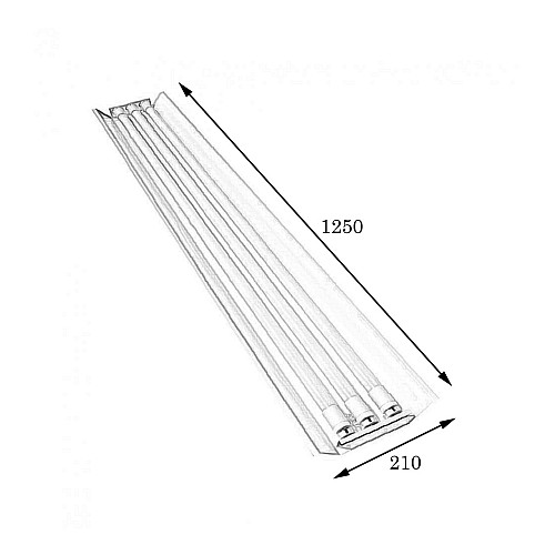Светильник відкритий під три led лампи T8 СПВ 03-1200 MSK Electric