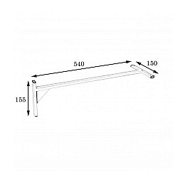 Кронштейн для прожектора білий 54см MSK Electric DU-540 WH