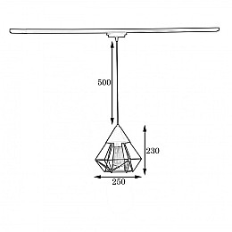 Світильник в стилі лофт MSK Electric Crystal з кріпленням на шинопровід NT 0535