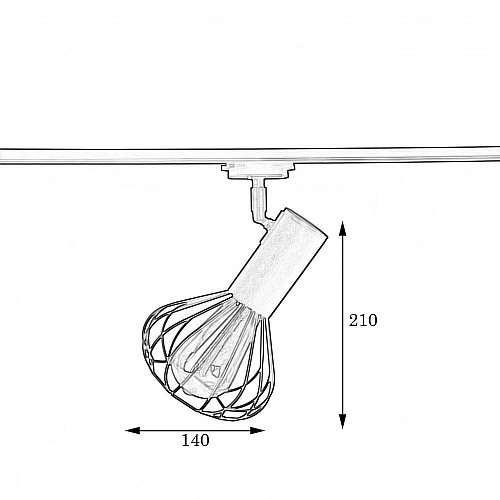 Светильник трековый MSK Electric Lotus в стиле лофт NT 14151-1 WH