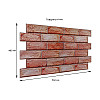 Декоративная ПВХ панель кирпич Sticker Wall SW-00001426 960х480х4 мм Коричнево-розовый