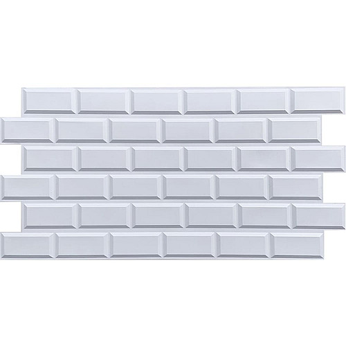 Декоративная ПВХ панель белый клинкерный кирпич Sticker Wall SW-00001431 960х480х4мм