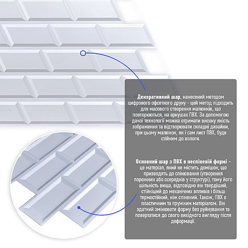 Декоративная ПВХ панель белый клинкерный кирпич Sticker Wall SW-00001431 960х480х4мм