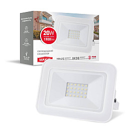 Прожектор светодиодный Maxus FL-02 20W 5000K Белый (1357)