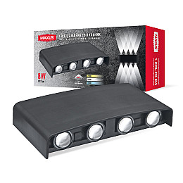 Светильник светодиодный накладной Maxus MWL 8W 3CCT IP65 BL Square Черный (1805)