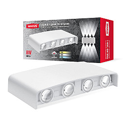 Светильник світлодіодний накладний Maxus MWL 8W 3CCT IP65 WH Square Білий (1806)