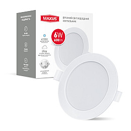 Светильник светодиодный Maxus 1-RDL-0641-IP RDL 6W 4100K IP44 Белый (1862)