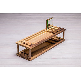 Деревянный холдер для хранения косметики с зеркалом ecoWalnut 440x140x110 мм