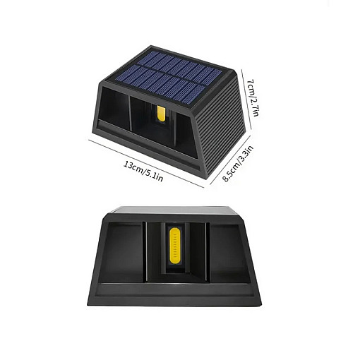 Настенный светодиодный уличный фонарь с солнечной панелью Double Light HS-8032/9057