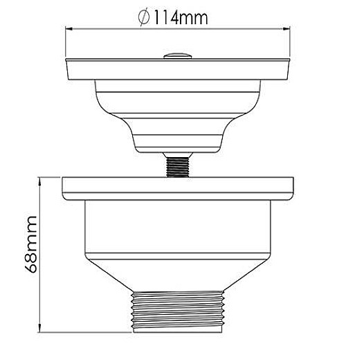 Випуск для сифона Nova 1040N 3 1/2”