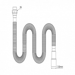 Гофра для сифона Nova 1332N 1200 мм