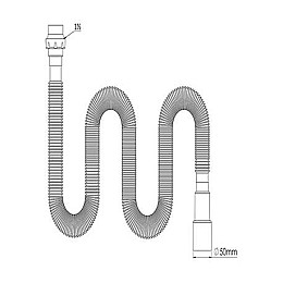Гофра для сифона Nova 1342N 1200 мм