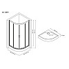 Душевая кабина Britc Lira 80x80 см с поддоном (стекло 5 мм)