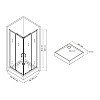 Душевая кабина Britc Orion 80x80 см с поддоном (стекло 4 мм)